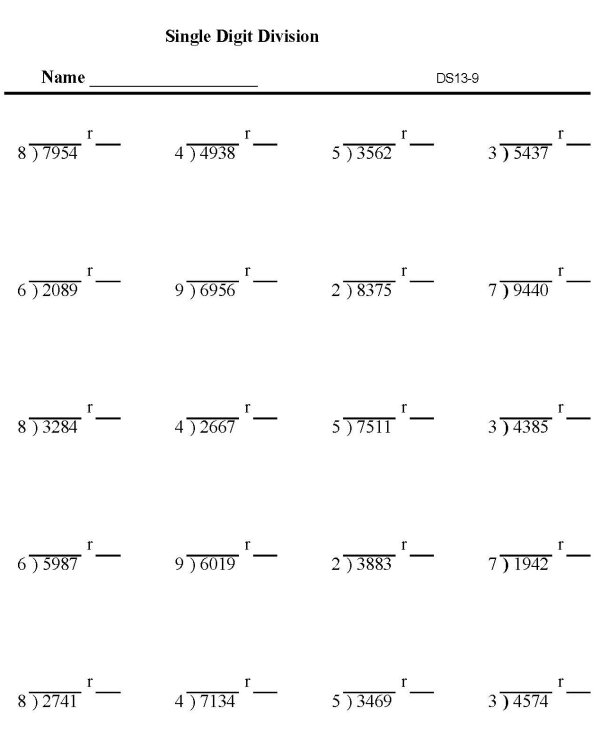 Free Long Division Worksheet Generator EXCLUSIVE 